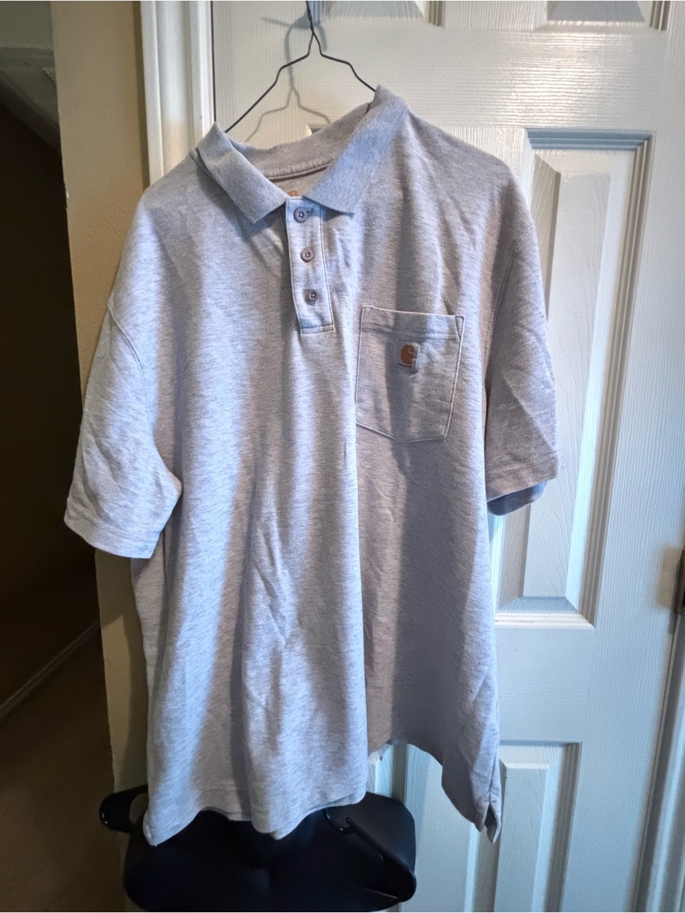 Carhartt Heather Gray Short-Sleeve Pocket Polo